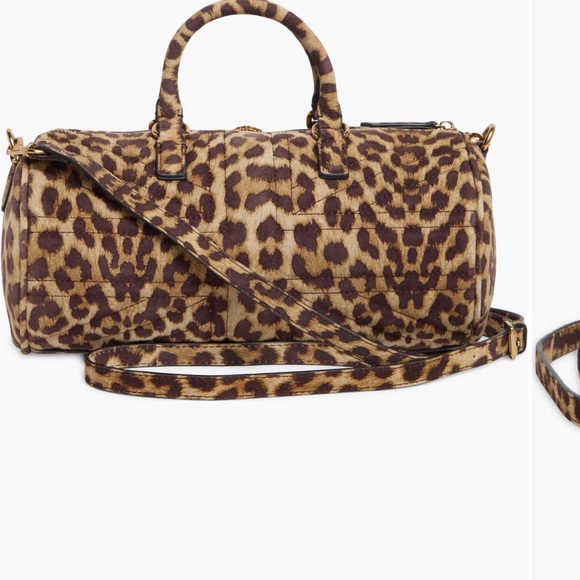Kurt Geiger Handbags - Kurt Geiger Brown Leopard Barrel Bag